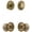 Gold, variant on Grandeur 826599 Circulaire Solid Brass Single Cylinder Keyed Entry Knobset And Deadbolt