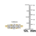 thumbnail image 4 of SZUL Women's 1.50 CTW Three Stone Round Cut Lab Grown Diamond Ring in 14K Yellow Gold, 4 of 5