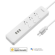 Koogeek Wi-Fi Smart Outlet Individually Controlled 3 USB Charging Ports with Apple HomeKit and the Google Assistant Compatible