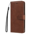 thumbnail image 3 of Nalacover Wallet Case for iPhone 15 Pro, Card Slots Holder Magnetic Clasp Premium Luxury PU Leather Flip Folio Cover with Kickstand Wrist Strap Soft Silicone Shockproof Case, Brown, 3 of 9