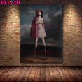 thumbnail image 1 of Pintura en lienzo de arte de pared Vintage, Impresión de póster de arte gótico oscuro, conejo, mago, pianista, fantasma, chica demonio, decoración del hogar sin marco, 1 of 4