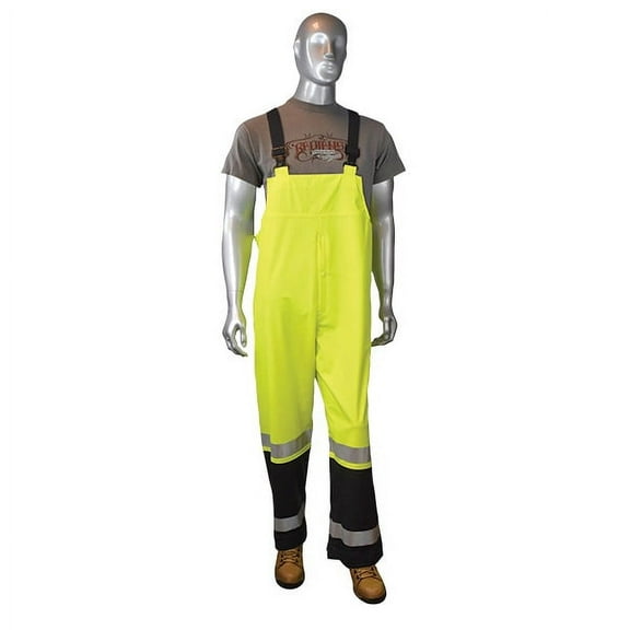 Radians® RW07 High Visibility Rain Overalls, 3X-Large, Hi-Vis Green, 1/Each
