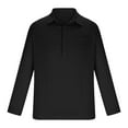 thumbnail image 4 of Sleeves for Men Casual Solid Color V-Neck Collar Long Sleeve Pullover Blouse Tops Men Pullover Shirts, 4 of 6