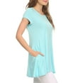 thumbnail image 3 of Women's Casual Short Sleeve Tunic Top With Pockets, 3 of 7