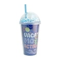 thumbnail image 2 of Vaso De Plástico Doble Pared Con Tapa Domo Y Popote, Diseño Stitch & Trapos Vacations, Vaso Reutilizable Transparente con Bolitas de Colores, Capacidad 480 Ml, 2 of 4