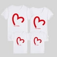 thumbnail image 2 of WREESH Family Matching T-Shirts for Men Comfortable Crew Neck T-Shirts with Heart Prints for a Family of Three or Four Kindergarten Class Uniform White, 2 of 5