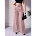 thumbnail image 4 of Women'S High Waisted Wide Leg Work Pants Straight Leg Office Slacks Trousers, 4 of 5