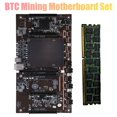 thumbnail image 2 of Placa base para minería BTC X79 H61 con memoria RECC DDR3 de 4 GB, compatible con LGA 2011 DDR3, tarjeta gráfica 3060 3080, color negro, 2 of 5