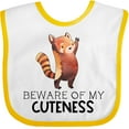 thumbnail image 3 of Inktastic Beware of My Cuteness Cute Red Panda Boys or Girls Baby Bib, 3 of 4