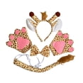 thumbnail image 4 of Diadema con orejas de jirafa Yinane para disfraz de adulto con guantes, 4 of 8