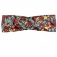 thumbnail image 1 of Floral Headband, Colorful Gardening Bedding Plants Foliage Pattern Botanical Nature Inspired Art, Elastic and Soft Women's Bandana for Sports and Everyday Use, Grey Red Coconut, by Ambesonne, 1 of 3