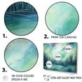 thumbnail image 3 of Designart "Minimalist Scenery Of The Northern Lights II" Northern Lights Floater Framed Wall Decor, 3 of 5