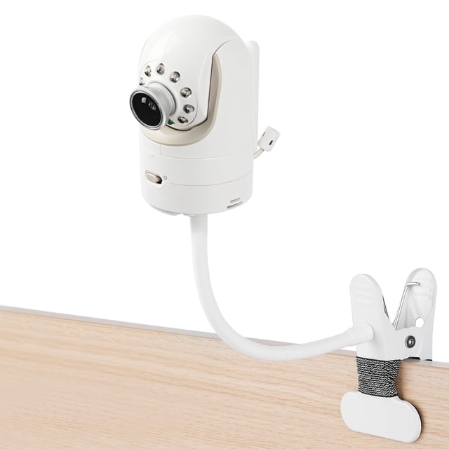 Soporte flexible para cámara con clip para monitor de bebé, compatible con Infant Optics DXR-8 y DXR-8 Pro, brazo flexible de cuello de cisne largo, soporte para monitor de bebé para cuna donde quiera
