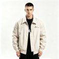 thumbnail image 5 of Mens Streetwear Functional Cargo Jacket, Lapel Button Zipper Pocket Outer Coat, Lightweight Windproof Casual Top, 5 of 6