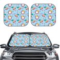thumbnail image 2 of Wukai Gnome Pool Party Print Windshield Sun Shade, Car Front Window Shades Sunshade Cover Sun Visor Shield Block Automotive Interior Protector Blocks UV Rays-Large, 2 of 6