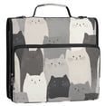 thumbnail image 5 of FORMRS Zipper Binder with Shoulder Strap 2-inch Ring 500 Sheet Capacity File Bag, Gray Cute Cats, 5 of 5