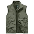 thumbnail image 2 of Mens Vests Lightweight Breathable Utility Zip Up Vest with Multi Pockets Casual Outerwear Windproof Softshell Sleeveless Jacket, 2 of 7
