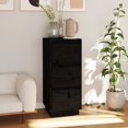 thumbnail image 1 of vidaXL Buffet Noir 32x34x75 cm Pin Massif, 1 of 5