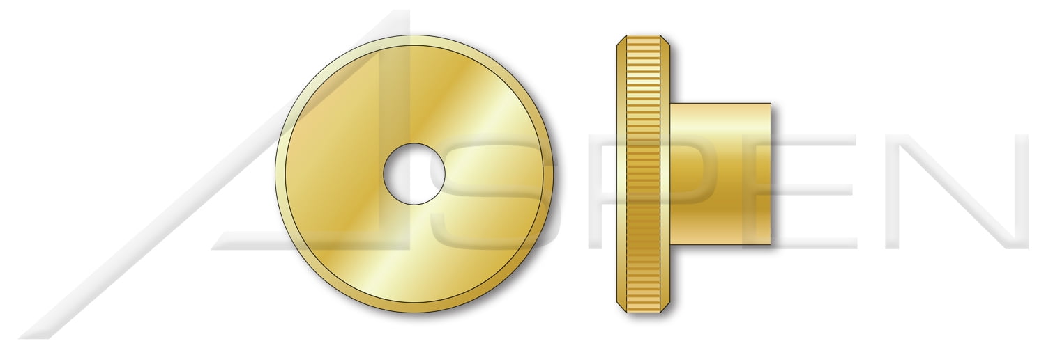 M30.5, Metric Knurled Thumb Nuts, Flat High Type, Solid Brass, DIN 466