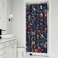 thumbnail image 2 of Summer Wildflower and Bee Shower Curtain 36x72 Inches, Quick-Dry Polyester with Nature Bloom Print, 2 of 5