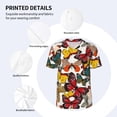 thumbnail image 4 of Balery Retro Floral Butterfly Baseball Jersey for Men Casual Button Down Shirts Short Sleeve Active Team Sports Uniform-Small, 4 of 9