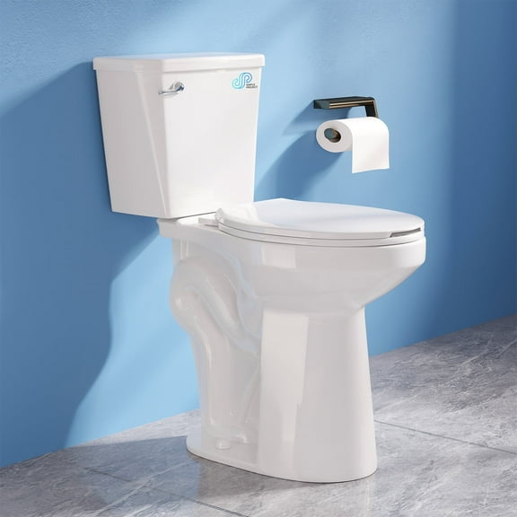 SUPERFLO Tall Toilet - 21 Inch Elongated Two Piece Extra Tall Toilets With Comfort Chair Seat, 12" Rough In & Single Flush, High Toilets For Seniors, Disabled, And Tall Individuals (1.28 GPF)
