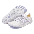thumbnail image 2 of lnmuld Men Women Barefoot Shoes, Breathable Mesh Shoes for Water Yoga Fitness Hiking Color:White,Size:7.5, 2 of 6