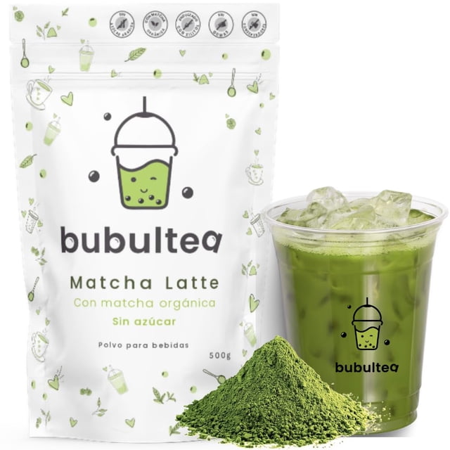 Matcha orgánico en polvo para bebidas, endulzado con Xilinat y hecho con Matcha 100% natural y orgánico. (500 g)