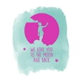 thumbnail image 1 of We Love You to The Moon & Back Family Nursery Love Quote Kids Watercolor Decor Wall Art Sticker Designs Vinyl Stickers For Home House Walls Rooms Windows Bedroom Decoration Size (26x26 inch), 1 of 3