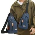thumbnail image 2 of Crossbody Bag Men’s Waterproof Chest Backpack | Lightweight Cloth Shoulder Sling | 12 in Spacious Outdoor Travel Messenger, 2 of 7