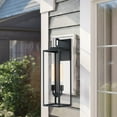 thumbnail image 5 of 26"H 2-Light Matte Black Outdoor Wall Lantern Sconce, 5 of 6