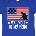 thumbnail image 4 of Inktastic Military Uncle is My Hero Us Flag Boys or Girls Baby Bodysuit, 4 of 5