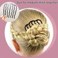 thumbnail image 4 of 6 Piece Metal Hair Side Combs Hair Fork Clip Teeth Hair Pin Stick for Updo Bun, U Shape for Vintage Hairstyle Hair Accessories(Black-4/7 teeth), 4 of 6