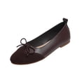 thumbnail image 3 of YHAJDS Ballet Flats for Women Solid Color Bow Vintage Slip On Round Toe Soft Sole Loafer Office Flat Shoes, 3 of 10