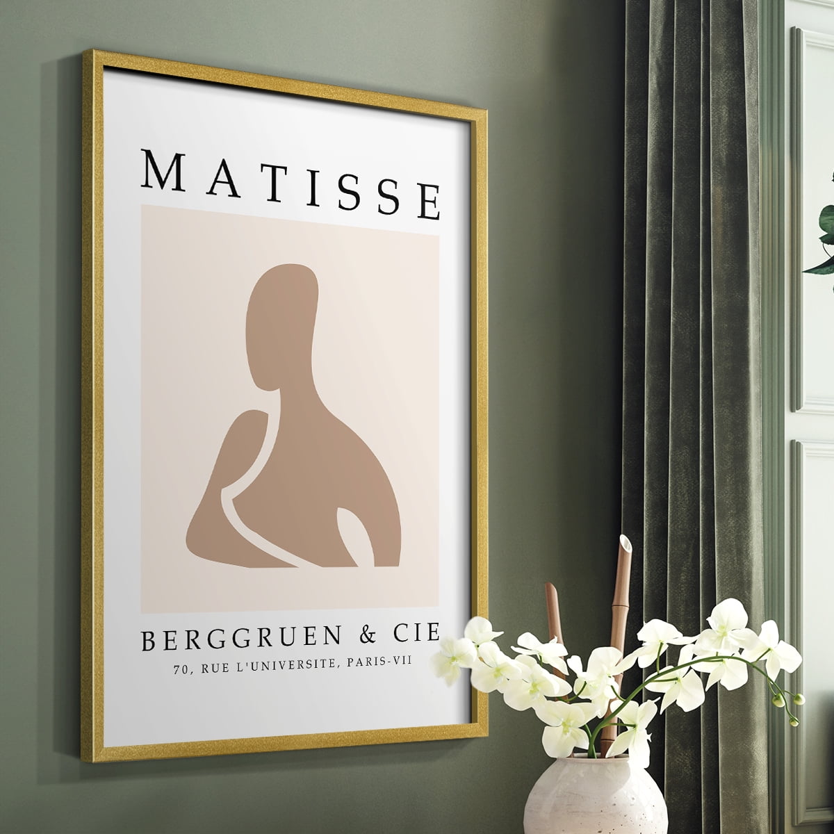 Matisse CCCXL in Gold Solid Wood 11 x 14 Framed Print
