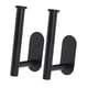 thumbnail image 4 of 2 soportes para cortinas, multiusos, para armario, resistentes al óxido, para papel higiénico. Negro, 4 of 9