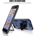 thumbnail image 2 of for iPhone 8 Plus Case with Screen Protector Heavy Duty Protective Military Grade Dual Layer Shockproof Cover with Built-in Kickstand Magnetic Phone Case for iPhone 8+/7+(Blue), 2 of 7