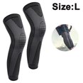 thumbnail image 2 of black 1 par de rodilleras deportivas de nailon tejidas para hombres y mujeres, protección para pantorrillas de otoño e invierno, baloncesto, fútbol, ​​montañismo, rodilleras cálid, 2 of 5