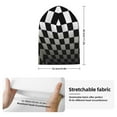 thumbnail image 2 of Yiaed 3d Black and White Checkerboard Tunnel Print Winter Beanie for Men Women, Fleece Lined Beanie Soft Warm Knit Hat Ski Stocking Cuffed Ca, 2 of 6