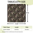 thumbnail image 2 of Brown Mushroom Daisy Dark Pattern Square Fitted Tablecloth with Elastic Edge,Square Table Cover,Washable Elastic Table Cover for Home Kitchen Party Decor 34"x34", 2 of 6