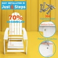 thumbnail image 3 of WINSOON All Weather HIPS Folding Adirondack Chair Outdoor Patio Chair, White Finish, 3 of 7