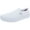 True White, variant on Vans Mens Skate Slip-on Leather Lifestyle Skate Shoes B/W 8 Medium (D)