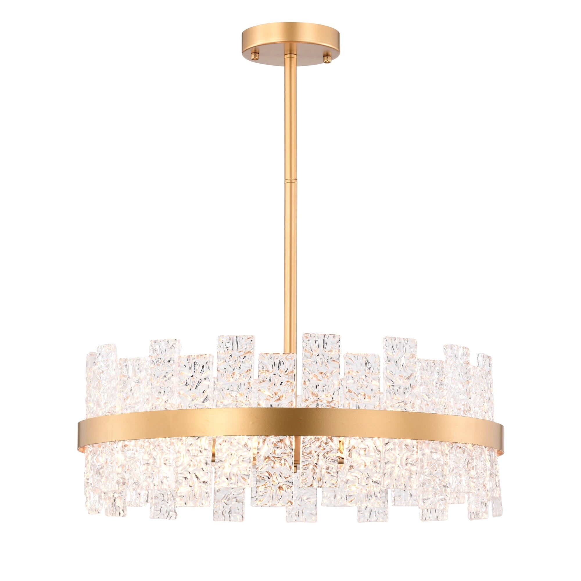 Ashling 20 in. 6-Light Indoor Matte Gold Finish Chandelier with Light Kit