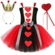 thumbnail image 2 of Disfraz de Reina de Corazones para niña, disfraz de tutú para fiesta de carnaval, disfraz de Reina Roja del País de las Maravillas, disfraz de Halloween para niños, ropa elegante, 2 of 5