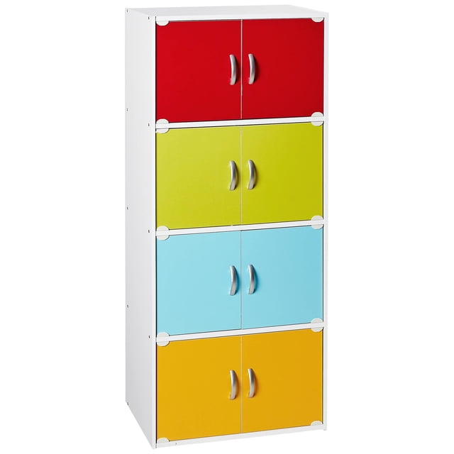 Pemberley Row Wooden Multicolor Bookcase Cabinet Rectangular Versatile