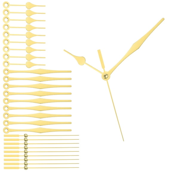 10 Sets Clock Hands, Aluminum Clock Hands Only Kit Parts Mechanism Replacement for DIY Clock Repair Movements Parts for Living Bed Room Home Decor, Gold 3.62 Inch