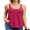 Dark Red, variant on Sociala Women's Eyelet Camisole with Removable Padding S-3XL Flowy Cami Shirts