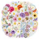thumbnail image 3 of Pegatinas de vinilo con estampado de flores y margaritas, 110 unidades, impermeables, 3 of 5