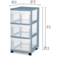 thumbnail image 3 of Sterilite 3 Tiroirs Roulette Roulette Home Organisateur Panier de Rangement (2 Paquets), 3 of 3