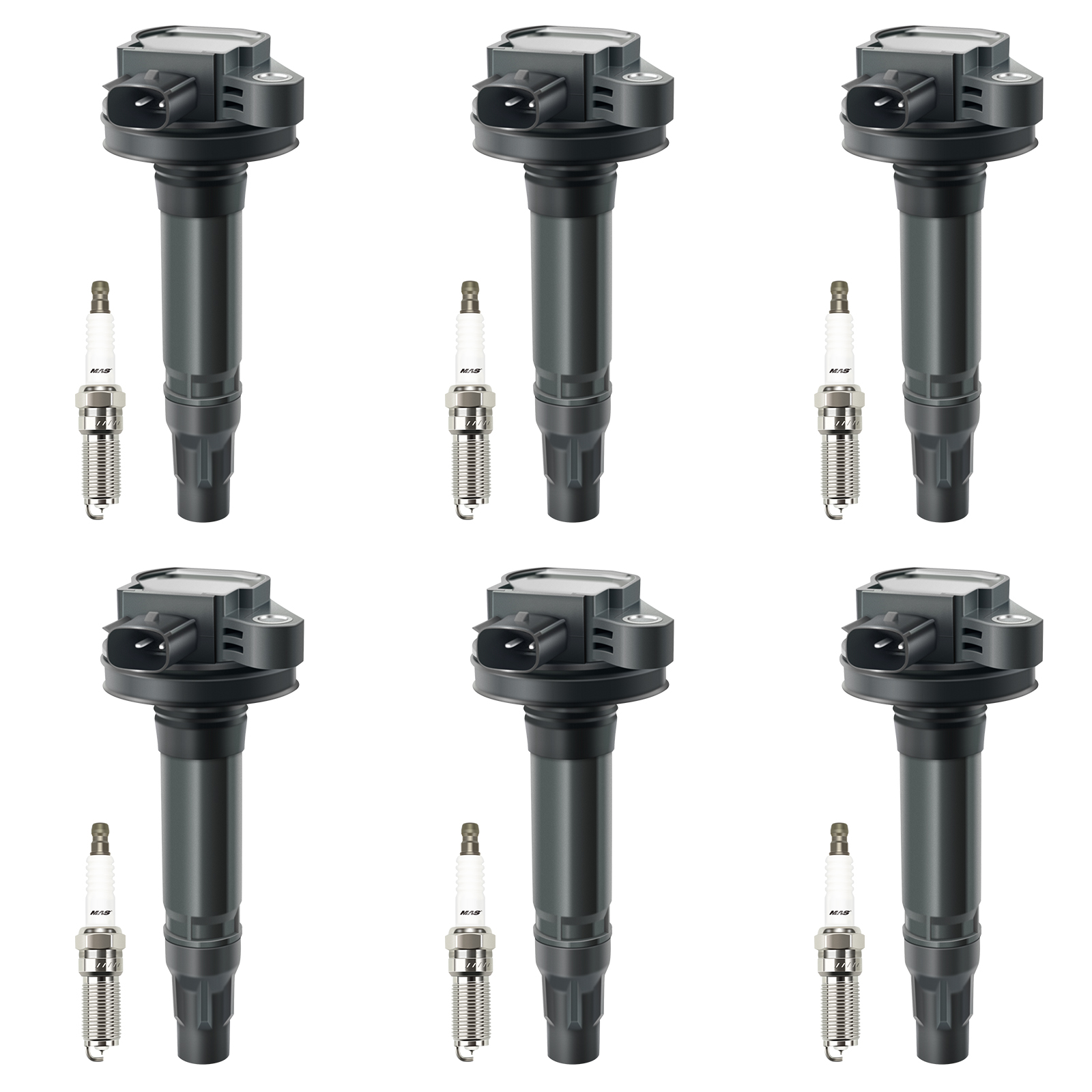 6 Pack Ignition Coils UF553 & Spark Plugs For Ford Edge Explorer F150 Mustang